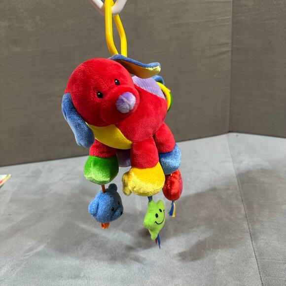 RARE Baby Gund Tutti Frutti 58331 Red Dog Hanging Activity Toy Plush Lovey - Picture 9 of 10